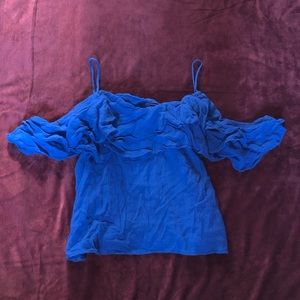 Flowy cold shoulder shirt